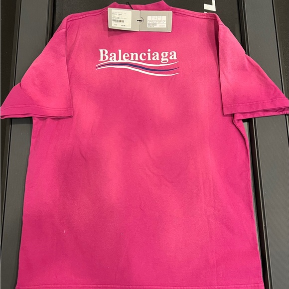 AUTH SIZE X-mall BALENCIAGA PINK SHIRT NEW WITH TAG - Picture 1 of 4